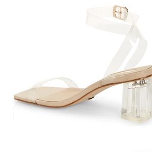 Billini Ukiah Size 7 Nude/Clear Heels